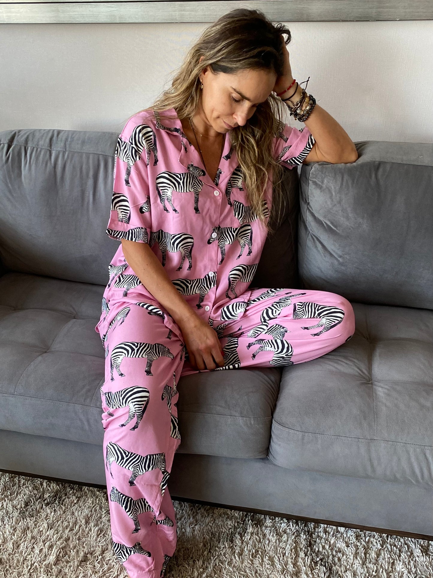 Pijama medio Rosa
