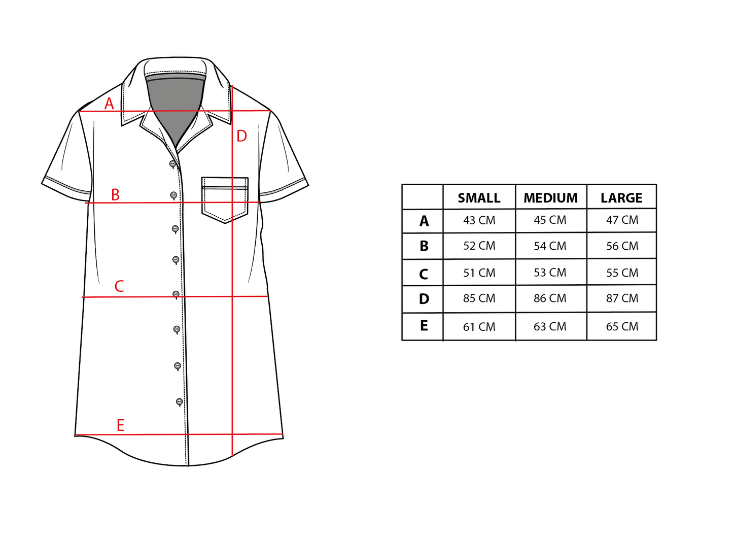 Camisa de dormir Celeste